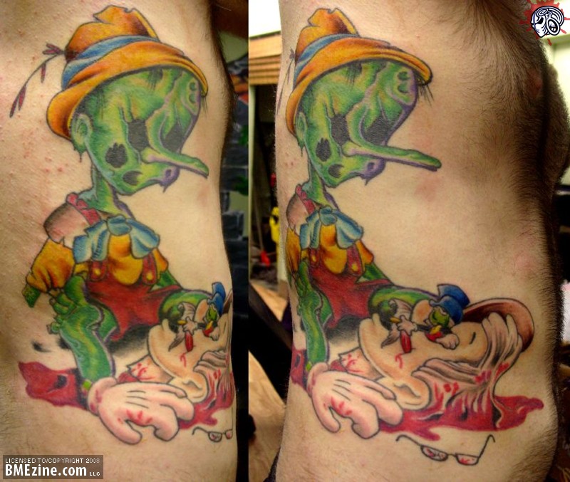 there with me at darkside tattoo (above) Zombie Pinocchio Tattoo ( courtesy 